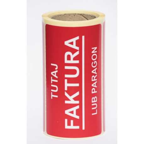 ETYKIETA NA PACZKĘ 100mm x 60mm FAKTURA- rolka 100 szt.