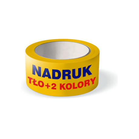 TAŚMA PAKOWA AKRYL Z NADRUKIEM TŁA + 2 KOLORY 48mm x 60y