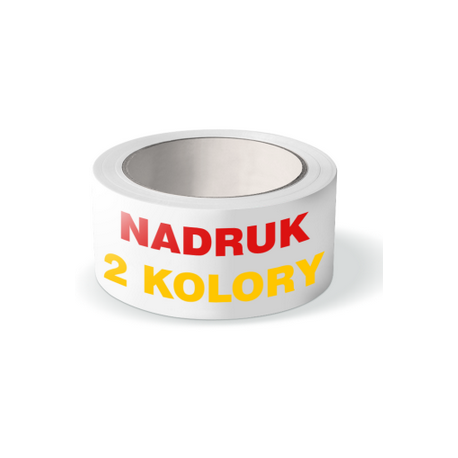 TAŚMA PAKOWA AKRYL CICHA Z NADRUKIEM 2 KOLORY 48x60Y