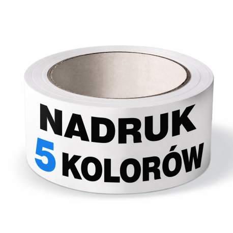 TAŚMA PAKOWA AKRYL Z NADRUKIEM 5 KOLORÓW 48mm x 60y