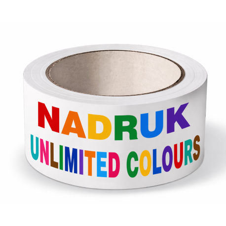 TAŚMA PAKOWA HOT MELT Z NADRUKIEM UNLIMITED COLOURS  48mm x 60y