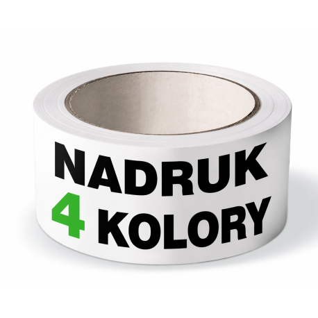 TAŚMA PAKOWA AKRYL Z NADRUKIEM 4 KOLORY 48mm x 60y