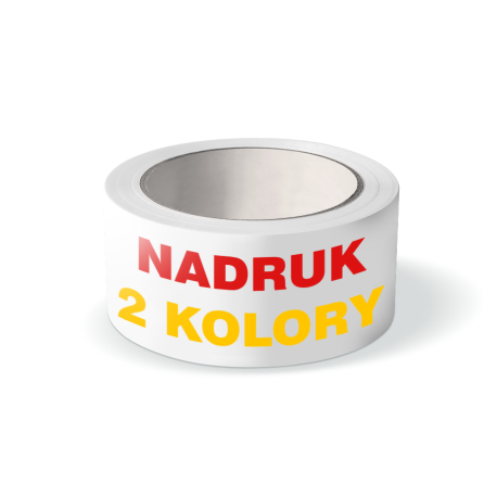 TAŚMA PAKOWA HOT MELT Z NADRUKIEM 2 KOLORY 48x60Y